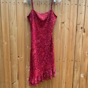 Red Floral Cocktail Dress